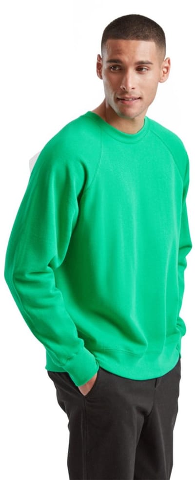 Sweatshirt Fruit Of The Loom Klassieke Raglan Volwassen Verde Kelly - S