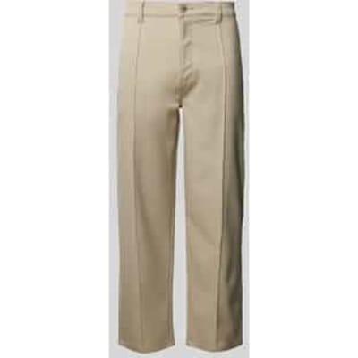 Regular fit broek met vaste persplooien, model 'GUIDER'