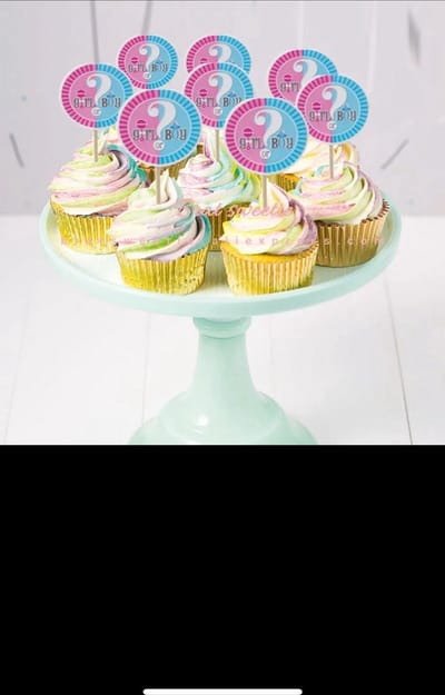 Akyol - Girl or boy cocktail prikker| Babyshower | Girl | Boy | Zwangerschap | Cake | Prikker | 10 stuks -gender reveal toppers -cupcake toppers boy or girl