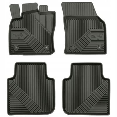 Frogum No.77 Automatenset - Geschikt voor SKODA Kodiaq (vanaf 2016) - 4-delig - Perfecte Pasvorm - TPE Rubber - Hoge Rand 4cm - Geurloos - Zwart