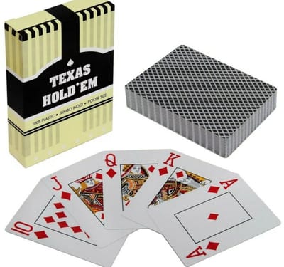 Pokerkaarten 100% Plastic | Blue - Texas Hold'em Poker Kaarten - Waterproof - Kreukvrij - Hoge kwaliteit