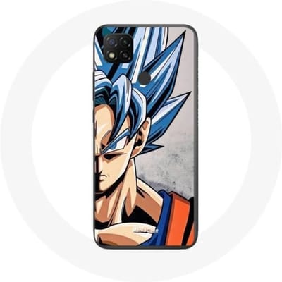 Xiaomi Redmi 9C hoesje Anime Dragon Ball Goku Blauw haar blauw