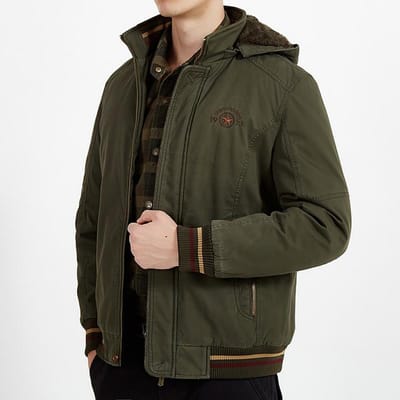 Winter Plus Size Heren Katoen Gevoerde Jas met Fleece en Verdikte Capuchon Warme Katoenen Jas Jas XXXXL black