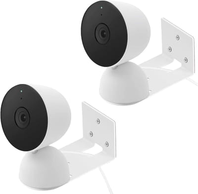 Muurbeugel Camera - Bevestiging Houder - Beveiliging Thuis - Twee Montagemethoden - Set van 2 - Wit