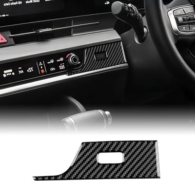 Carbon Fiber Auto Center Console Air Outlet Frame Sticker voor KIA Sportage 2022-2025 - Binnenaccessoires, Decoratie en Cadeau (Zwart)