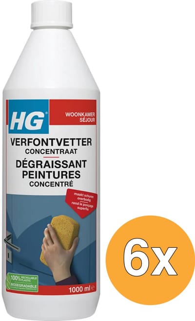 HG Verfontvetter Concentraat - 6 x 1 liter - Voordeelverpakking