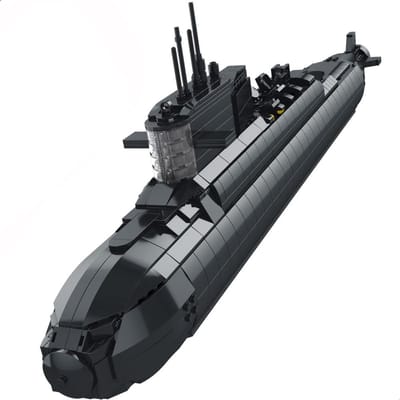 Reobrix 800 Nuclear Submarine bouwset | WW2 Army Onderzeeër constructie modelbouw | Creator educatief militair & leger speelgoed bouwpakketten voor kinderen & volwassenen | DIY mega duik boot geschikt voor Lego | Bouwdoos met 1498 bloks