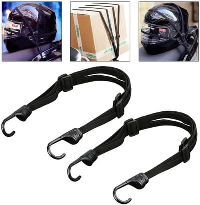Snelbinders Fiets - Set Van 2 Bagagedragers - Spanband - Fietsbanden - Motorfietsbagage Met Haken - Bagagedrager - Verstelbaar Voor Bagage - Fietsbagage - 60-104 Cm - Zwart