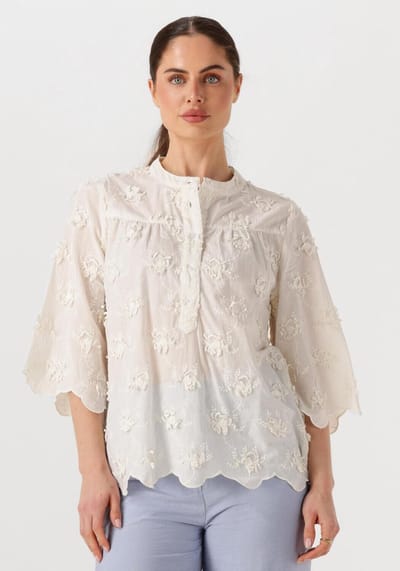 Lollys Laundry Louisell Blouse Ss Dames - Jurken - Wit - Maat S