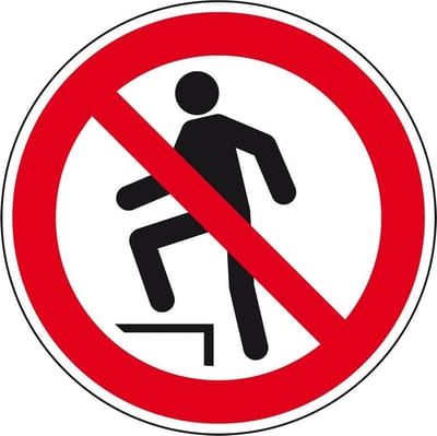Niet op staan bord - kunststof - P019 200 mm