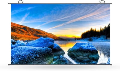 Projectiescherm - Draagbaar Scherm - Thuisbioscoop Maken - Kreukvrij Opvouwbaar - 60 inch 4:3 - Wit