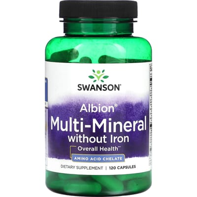 Albion, Multi Mineraal, Zonder IJzer, 120 Capsules