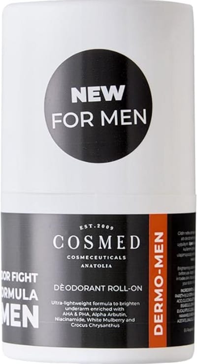 Cosmed Deodorant Dry Serum Man 52 ml – Aluminiumvrije Roll-On met Niacinamide en Alpha Arbutin – Vegan en Zacht voor de Huid