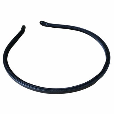 Haarband- zwart leer 4.5 mm - Charme Bijoux