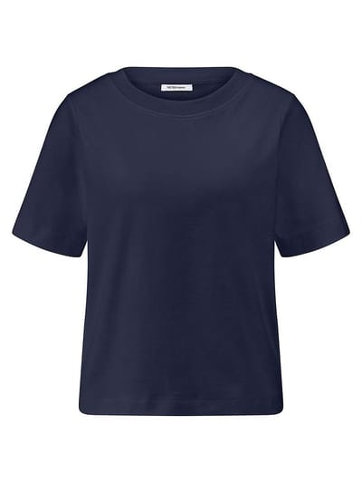 Shirt ronde hals Van Peter Hahn blauw