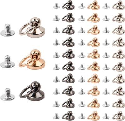 Ronde Kop Metaal Rivets, 30 Stuks, Drukknopen voor Riemen, Tassen en Handwerk, 10 mm in 3 Kleuren