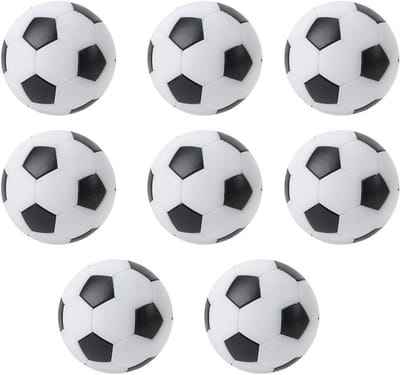 Tafelvoetballen - Mini ballen - Spel plezier - Klassiek ontwerp - 8 stuks 32 mm - Zwart wit
