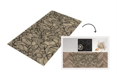 Keukenloper - Loper keuken - Abstract - Lijn - Patronen - 120x60 cm - Keukenloper vinyl