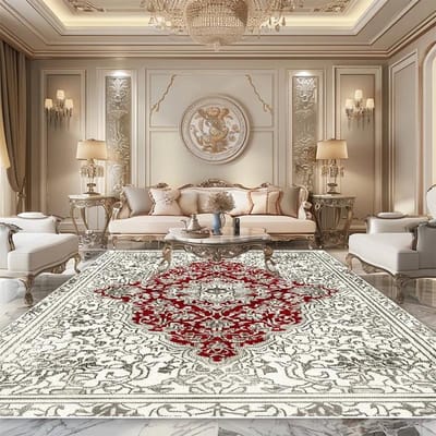 Perzisch Luxe Tapijt Woonkamer Hoogwaardige Slaapkamerdecoratie Mooi Groot Oppervlak Kleed Lounge Antislip Zachte Bedzijl Vloermatten 80*120cm