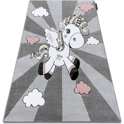 Kleden Rugsx Tapijt PETIT UNICORN EENHOORN grijskleuring 160x220 cm