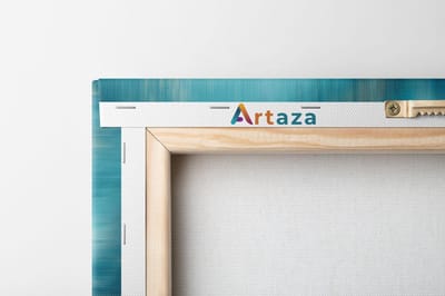 Artaza Canvas Schilderij Drieluik Abstracte Kunst Blauwe Oceaan - 120x60 - Foto Op Canvas - Canvas Print