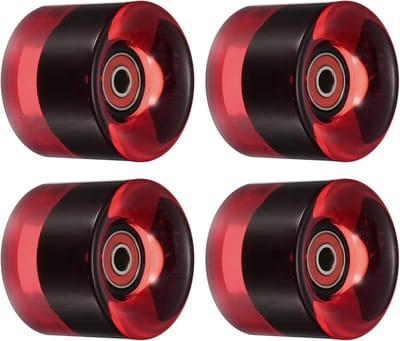 Longboard Wielen 60mm met ABEC-9 Lagers (4 Stuks) - Cruiser en Skateboard Vervanging