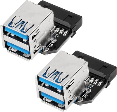 Moederbord USB Adapter - 19 Pin naar USB - Extra Poorten Creëren - Verticaal Ontwerp - 2 Poorten - Niet gespecificeerd