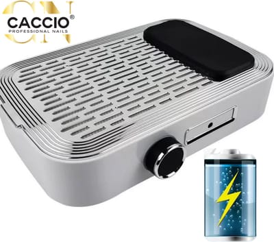 Nagelstofafzuiger - Afstofzuiger - Nail Dust Collector - Oplaadbaar en oplaadbaar - Stofzuiger Voor Nail Salon - Nagels - Acrylnagels - Nepnagels - Gelnagels - Elektrische nagelstofzuiger - Tafelafzuiging - Witte kleur met filter - Manicure/Pedicure