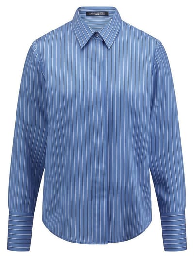 Blouse lange mouwen Van Fadenmeister Berlin blauw