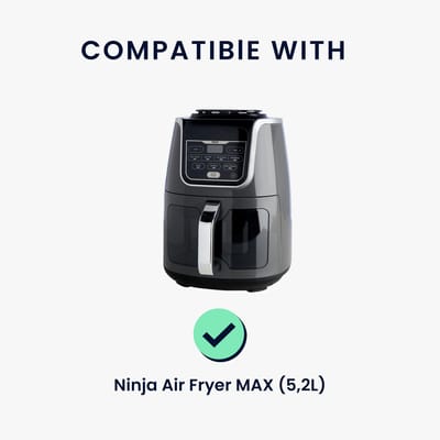 kwmobile heteluchtfriteuse beschermhoes geschikt voor Ninja Air Fryer MAX (5,2L) - Kunststof hoes voor friteuse in donkergrijs