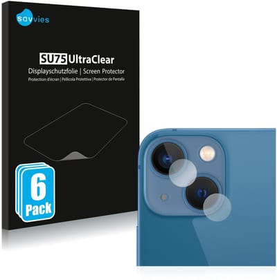Savvies - Screenprotector voor Apple iPhone 13 mini (ALLEEN Camera Lens) - Folie Beschermfolie transparant 6 Stuks