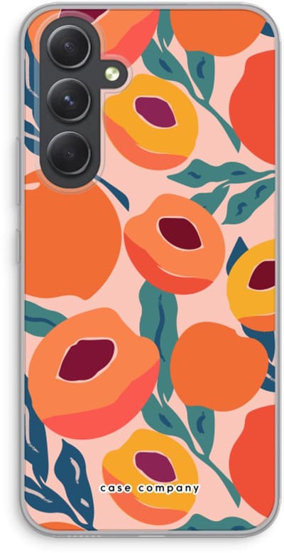 Case Company® - Hoesje geschikt voor Samsung Galaxy A54 hoesje - Perzik - Soft Cover Telefoonhoesje - Bescherming aan alle Kanten en Schermrand