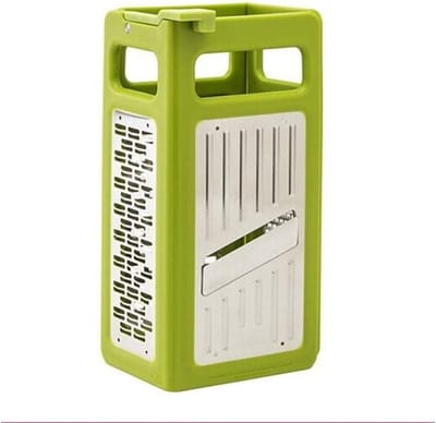 Veelzijdige RVS Boxrasp met 4 Zijden, Vouwbaar Keukengereedschap voor Kaas, Groenten en Gember, Perfect voor Fijn en Grof Raspwerk