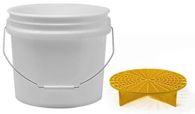 Transparante Wasemmer met GritGuard Inleg voor Effectieve Wasbeurten - 12.5 Liter