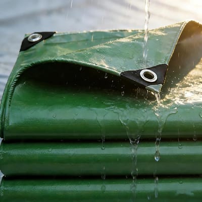 Waterdicht Afdekzeil - Beschermhoes Zeil - Voorwerpen Afdekken - Scheurvast PVC - 160x260 cm - Groen