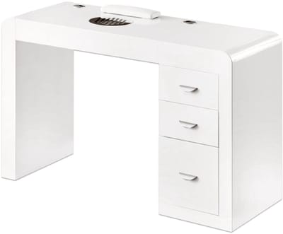 MBS-3103 Manicuretafel met Afzuiging - Rechts - Wit