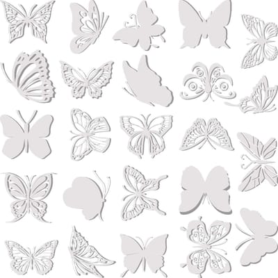 Dailygoods- Raamstickers Anti-botsing - 24 Stuks Vogelstickers - Vlinder Vorm - Waarschuwing Stickers - Transparant - Voorkomt Vogelstakingen
