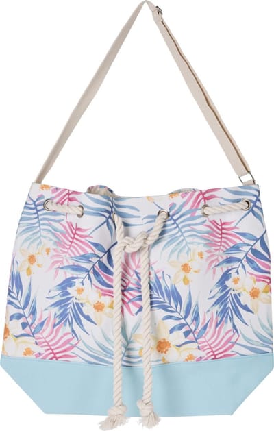 Strandtas Flora 54x44 cm Canvas/Jutte Assorti