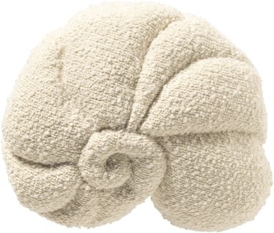 Dutch Decor - COLITA - sierkussen 35x40 cm - bouclé - schelpvorm - Snow White - wit