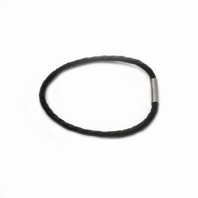 Heaven Eleven - Fijne leren armband - zwart - 3mm