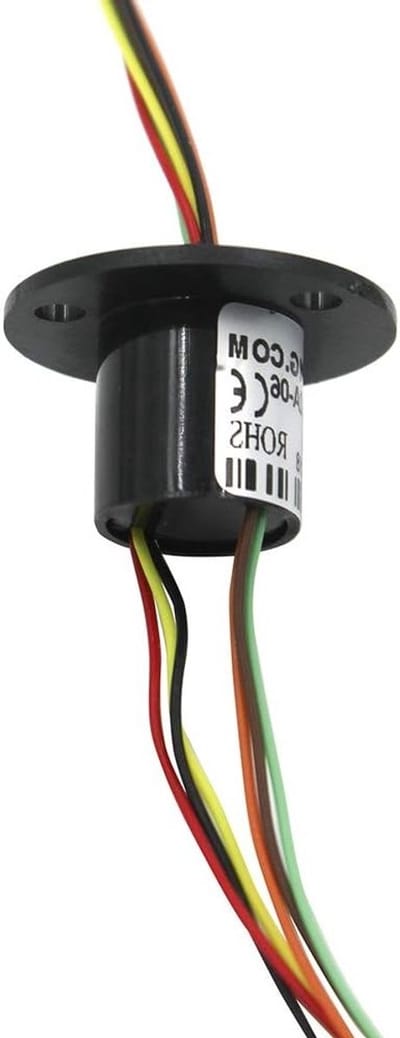Mini Slip Ring Capsule voor Elektrische Toepassingen - 12.5mm Diameter, 250RPM, 250VDC/VAC, 6 Circuits, Ideaal voor Arduino en Robotica Projecten