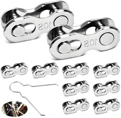 SnelShoppen - Fiets Kettingslot Set - 10-Paar Fiets Kettingverbindingen Compatibel met 10-Gang Shimano - Robuuste Kettingschakels met Bevestigingshulp