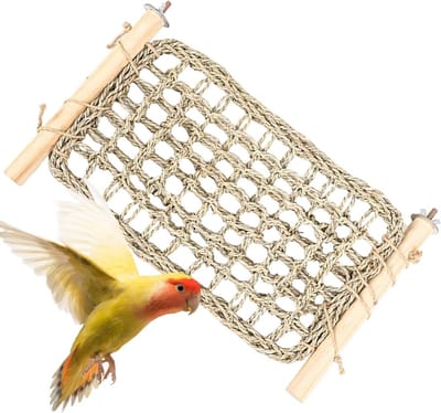 Vogelkooi Ladder - Zitstok Klimtouw - Vogel Beweging - Natuurlijk Zeegras - 229 x 195 x 38 cm - Niet gespecificeerd