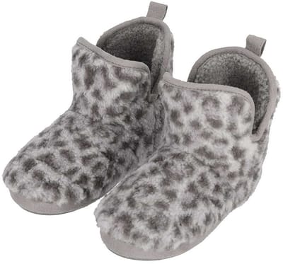 Apollo kindersloffen - luipaard - lichtgrijs - pantoffels - met antislip - voor kinderen 31-32