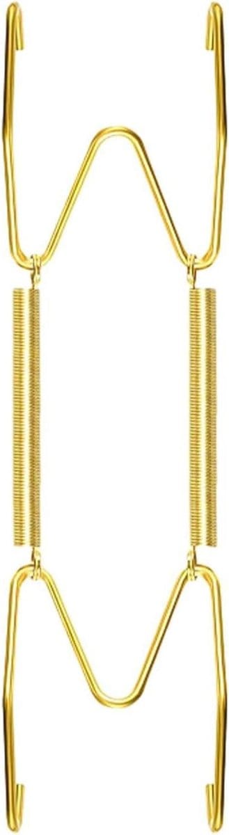 Wandplaathouder - Presentatiestandaard - Decoratieve Borden - Onzichtbaar Veerdesign - 12 inch - Goud