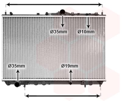 Van Wezel - RADIATOR VOOR MITSUBISHI CARISMA 1995-1999 822291