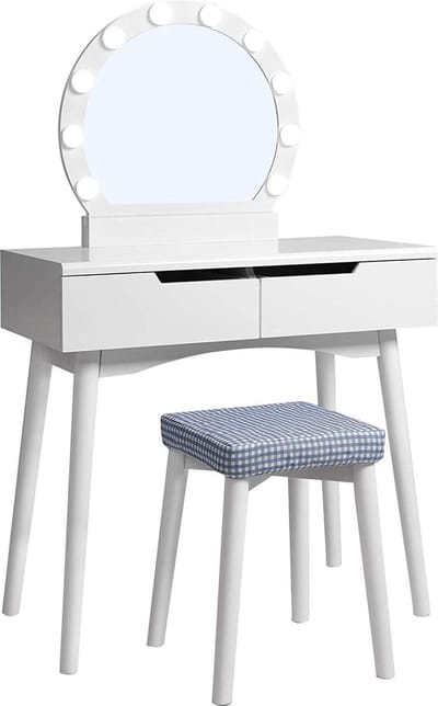 Nancy's Kaptafel Hollywood Deluxe - Met Spiegel - Make-up Tafel Voor Vrouwen - Kaptafels