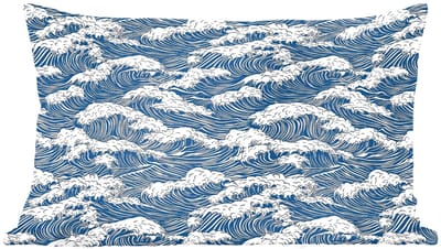 Sierkussens - Kussentjes Woonkamer - 60x40 cm - Golven - Klassiek - Blauw