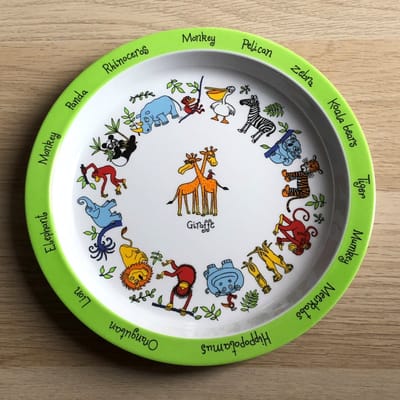 Jungle Dieren kinder melamine bord - Tyrrell Katz