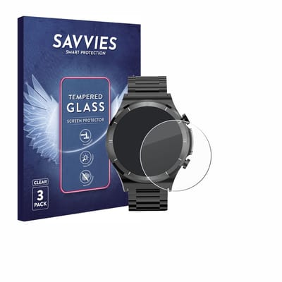Savvies - Glas Screenprotector voor FANTTIK Smartwatch 1.39" - Gehard Beschermglas 9H 3 Stuks